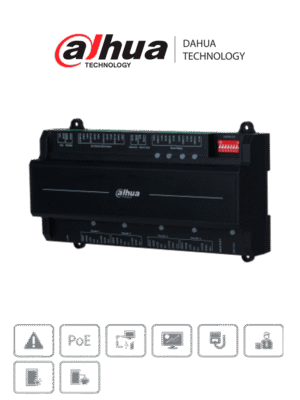 DAHUA ASC2204B-S - Panel de Control de Acceso para 4 Puertas y 4 Lectoras/ TCP/IP/ Comunicación RS-485 y Wiegand/ 100,000 Usuarios, 3,000 Huellas y 500,000 Registros/ Soporta Interlock, Anti-passback, Desbloqueo Remoto/ Funcion WatchDog/