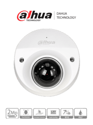 DAHUA IPC-HDBW5241FN-M-DAE-SA-0280B - Cámara IP Domo para NVR Movil de 2 Megapixeles/ Lente de 2.8mm con 106° de Apertura/ Especial para Conteo de Personas en Vehículos/ 30 metros de IR/ WDR Real de 120 dB/ Antivandálica IK10/ IP67/