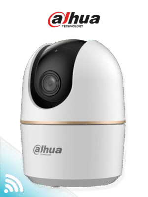 DAHUA DH-H3A - Cámara IP Domo Motorizado Wifi de 3 Megapíxeles con IA, autotracking, audio bidireccional (micrófono y altavoz), sirena integrada, IR de 10 m, detección de humanos y ranura MicroSD