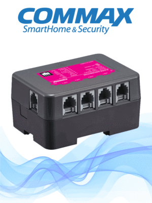 COMMAX CMD404CFU - Distribuidor de piso para conexión de hasta 4 monitores Commax para solución de apartamentos con el frente de calle clave cmx104052, requiere fuente RF2A a 24VDC/ Departamental