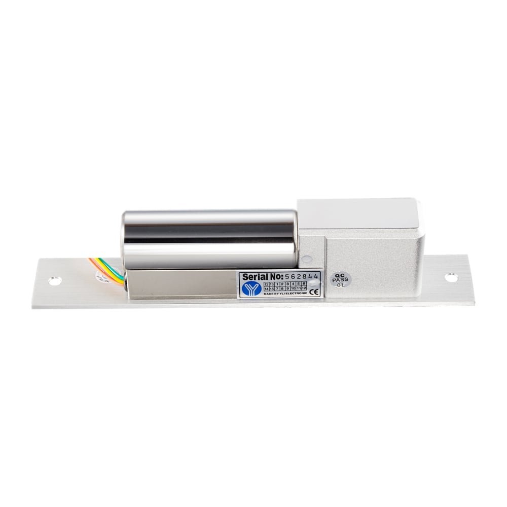 YLI YB300 - Cerradura Eléctrica de perno Soporta 800 Kg / Función NO / Voltaje 12 y 24 VDC / Retardo 3,6 y 9 segundos / Fail Safe / Compatible con controles de acceso / Compatible Soporte de fijación BBK600 - Image 2