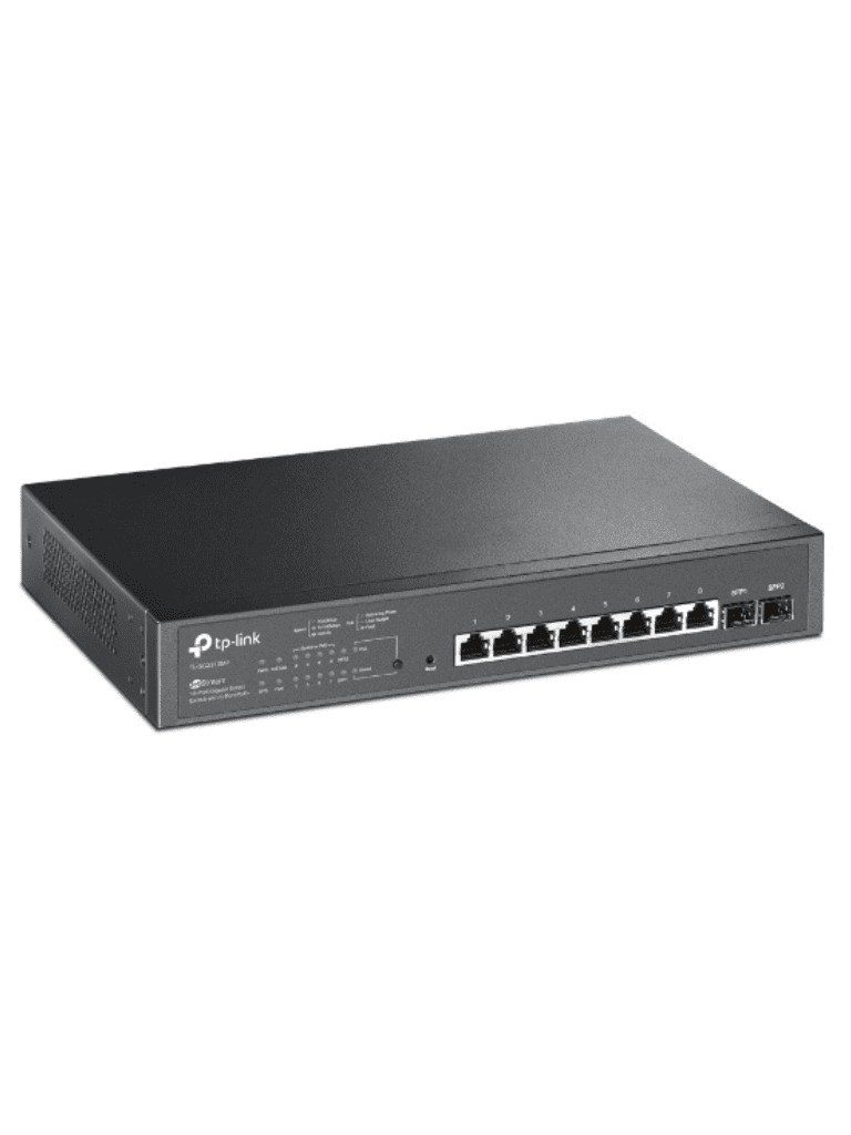 TP-LINK SG2210MP - Switch JetStream SDN administrable con 8 puertos 10/100/1000 Mbps y 2 puertos SFP, equipado con 8 puertos PoE y un presupuesto total de 150W. Permite administración centralizada a través de OMADA SDN." - Image 2