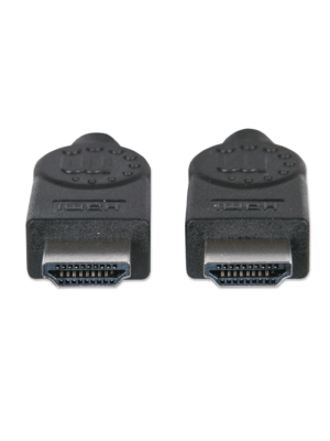 MANHATTAN - 306133 - Cable HDMI de Alta Velocidad / 4K@30Hz, 3D, HDMI Macho a HDMI Macho, Blindado, Negro, 5 m (16.5 ft.)