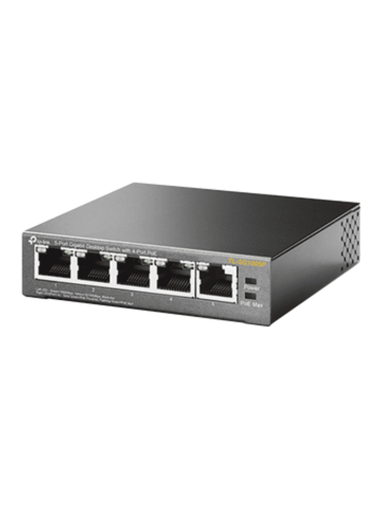 TP-LINK TL-SG1005P - Switch Escritorio No Administrable de 5 puertos 10/100/1000 Mbps, con 4 puertos PoE 802.3af/at de hasta 65 W y PoE Extendido hasta 250 metros. - Image 3