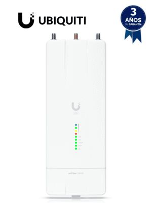 UBIQUITI AIRFIBER AF-5XHD - Radio conectorizado AirFiber X clase Carrier para uso exterior en frecuencias de 4.8GHz a 6.2GHz, alcanza velocidades de hasta 1 Gbps con 26 dBm de potencia de transmisión utilizando tecnología LTU , IP67, 1 Puerto RJ45 GbE.