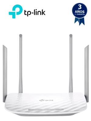 TP-LINK Archer C20 - Ruteador WiFi AC de 733Mbps con 1 puerto WAN RJ45 Fast Ethernet, 4 puertos LAN RJ45 Fast Ethernet y 4 antenas fijas.