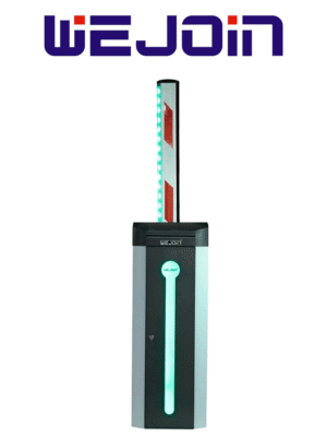 WEJOIN WJCB120VIL34LED - Barrera Vehicular Izquierda con Led / Alto flujo / Motor 24 VDC / Brazo Rectangular de 4 Metros / Velocidad 3 Segundos / Dirección Ajustable