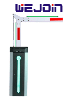 WEJOIN WJCB120VFIL33D90LED - Barrera Vehicular Izquierda con Led / Alto Flujo / Brazo Octagonal Articulado De 3 Metros A 90 Grados / 24 VDC / Velocidad 3 Segundos / Dirección Ajustable