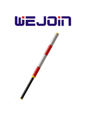 WEJOIN WJRCFBM3 - Brazo Recto Redondo de 3 metros / Fibra de Carbono / Cubierta de Esponja con Franjas Reflejantes / Sistema Abatible