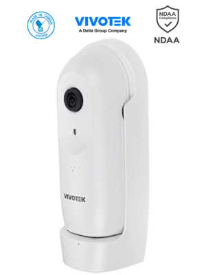 VIVOTEK CC9160-H - Cámara IP Panorámica para interior, 2 MP, WDR Pro, Visión 180º, Ciberseguridad Trend Micro, Smart Stream III, Micrófono Integrado, Visión SNV, Conectores DI/DO, ONVIF
