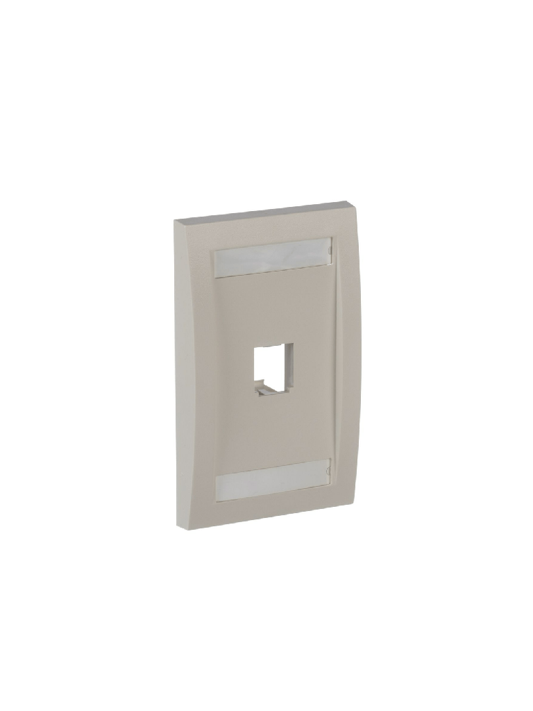 PANDUIT CFPE1IWY - Placa de pared Vertical / 1 Puerto /Mini-com / Blanco hueso / Con espacio para etiquetas
