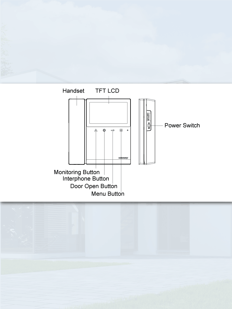 COMMAX CDV43K2DRC4LN - Kit de videoportero Commax a color con monitor de 4.3 pulgadas y auricular, frente de calle, comunicación con audio y video, función de apertura de puerta no requiere configuración - Image 3