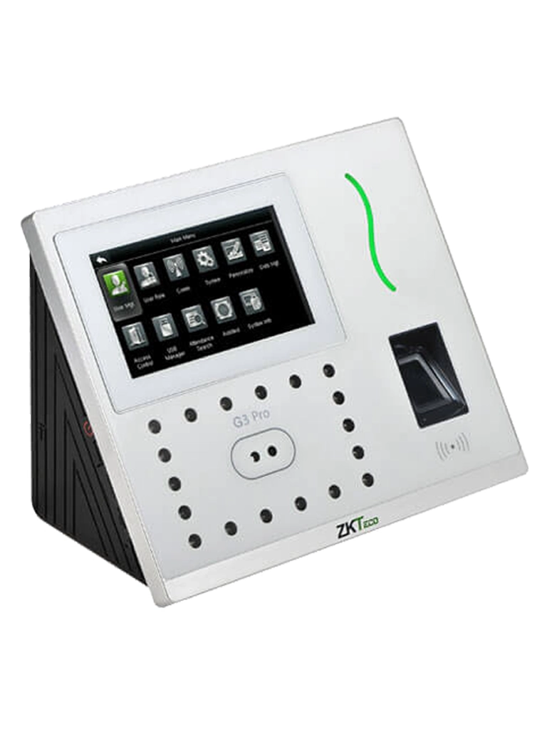ZKTECO G3PRO -Control de Asistencia y Acceso con Autenticación Facial (12000 Rostros), Huella Digital BioID+ (20000), Tarjeta ID 125 KHz (20000), Verificación Palma (6000), Registro de 200,000 Eventos, Green Label y TCP/IP - Image 2