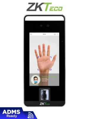 ZKTECO SpeedFaceV5LPWIFI - Control de Acceso y Asistencia Visible Light con Autenticación Facial (6000 Rostros), Huella Digital BioID+ (6000), Tarjeta ID 125 KHz , Verificación por Palma (3000), Soporta 200,000 Eventos y Conectividad TCP/IP o WiFi