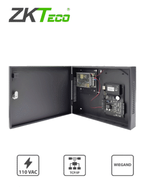 ZKTECO C3100PackageB - Control de Acceso Profesional para 1 Puerta / Gabinete y Fuente / Sin Biometría / Fácil Administración con Software ZKAccess 3.5