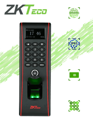 ZKTECO TF1700 - Control de Acceso Exterior de Huella, Tarjeta y Contraseña / Soporta 3000 Huellas / 10000 Tarjetas RFID 125 khz / Almacena 30000 Registros / Conexión TCPIP / USB / Compatible con Software ZK Access 3.5