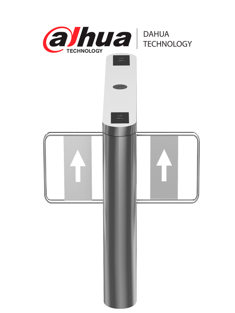 DAHUA ASGB511H-R - Swing Barrier Derecha para exterior/ Un carril/ Motor Electrico CD/ Acero Inoxidable/ Puerto RS232/ Soporta Conteo de Entrada y Salida/ 20personas x minuto/ Entrada de Alarma de Incendio para desbloqueo/