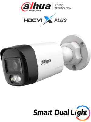 DAHUA DH-HAC-HFW1200RL-IL-T - Camara Bullet de 2 Megapixeles/ Audio Bidireccional/ Iluminación Dual Inteligente Hasta 30m/ Lente de 2.8mm Apertura de 111°/ Policarbonato/