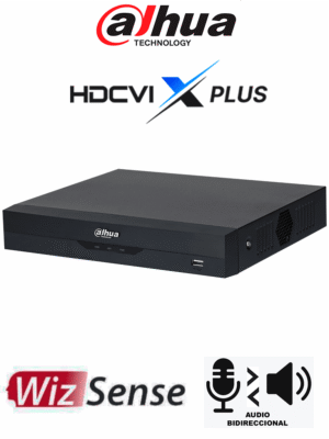 DAHUA DH-XVR5104HS-I3/T -DVR de 5MP Lite con WizSense/HDCVI X PLUS/ Soporta 4 canales+ 2 IP o hasta 6 canales IP/Audio Bidireccional en los 4 Canales/ Reconocimiento facial y protección perimetral en 1 canal/incluye SDM Plus, codificación H.265+