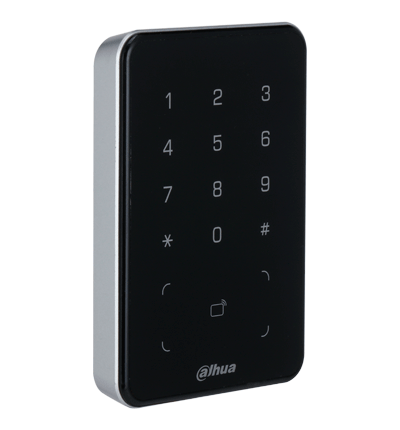 DAHUA DHI-ASR2101A - Lectora de Tarjetas MiFare con Teclado Touch/ para Password/ Conexión RS-485 y Wiegand/ Leds Rojo y Verde/ Fondo de Luz Azul - Image 2