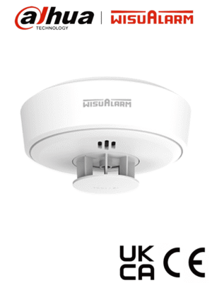 DAHUA WISUALARM HY-HT10A -Detector de Calor Autónomo, Monitoreo Constante de Temperatura, Detección Rápida de Incendios de Clase A1(54°C to 65°C)Sonido de Alarma de 85dB, Certificaciones CE,Batería No Remplazable d hasta 10años