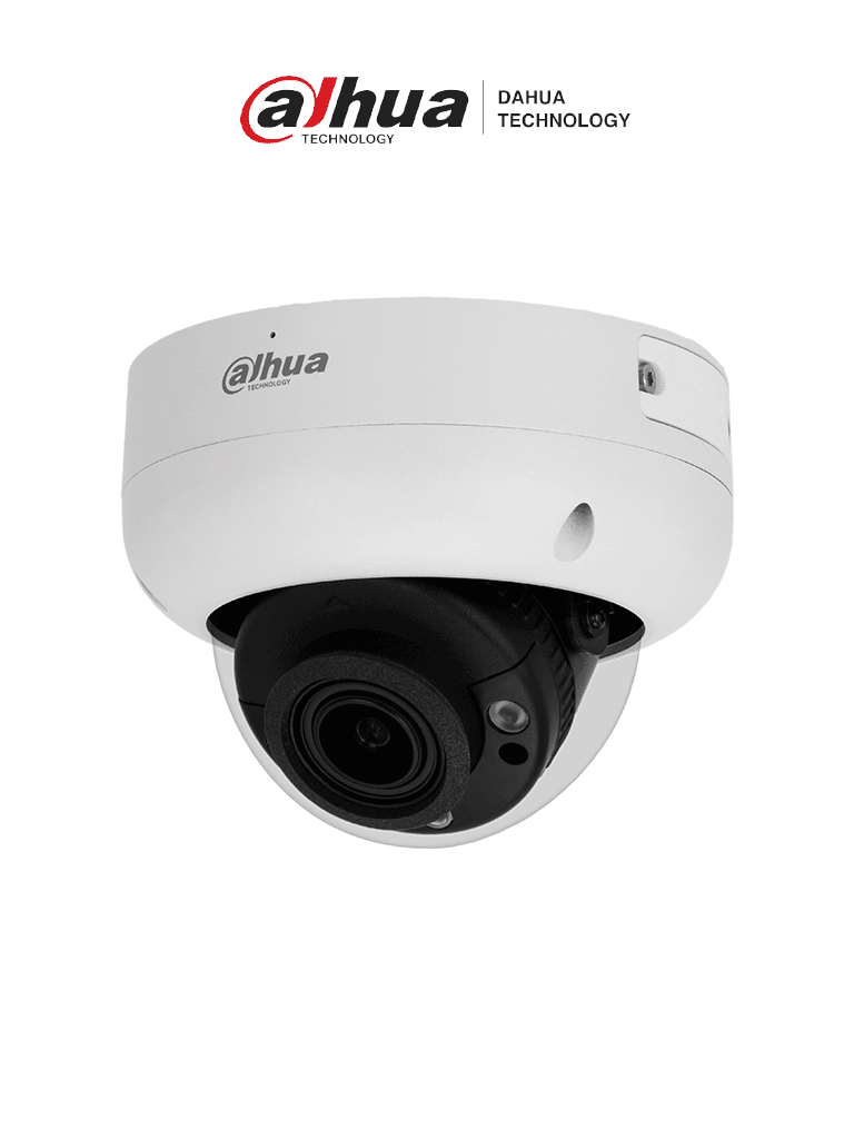 DAHUA DH-IPC-HDBW3441R-ZS-S2 -Cámara IP Domo Antivandálica 4MP con lente motorizado 2.7-13.5mm e IR 40m, cuenta con IA WizSense, Detección de Movimiento Inteligente, Protección Perimetral, Starlight, PoE, WDR,H.265+y protección IP67 e IK10