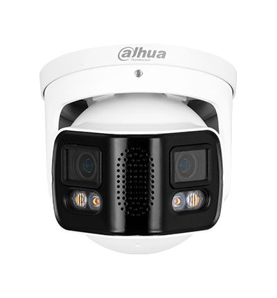 DAHUA IPC-PDW5849-A180-E2-ASTE Cámara IP Full Color con visión de 180° y doble lente de 4 MP. Ofrece protección perimetral, mapa de calor, conteo de personas, y LED de 40m. Cuenta con multivisión, WizMind, audio bidireccional, ePoE, H.265 e IP67. - Image 2