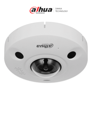 DAHUA DH-IPC-EBW8842P-AS Cámara IP Fisheye 8 MP WizMind/ IR 10 mts/ 1.85mm/ Mapa de Calor/ Conteo de Personas/ H.265+ / E&S Alarma y Audio/ Ranura para MicroSD/ Altavoz/ PoE/ IP67/ IK10