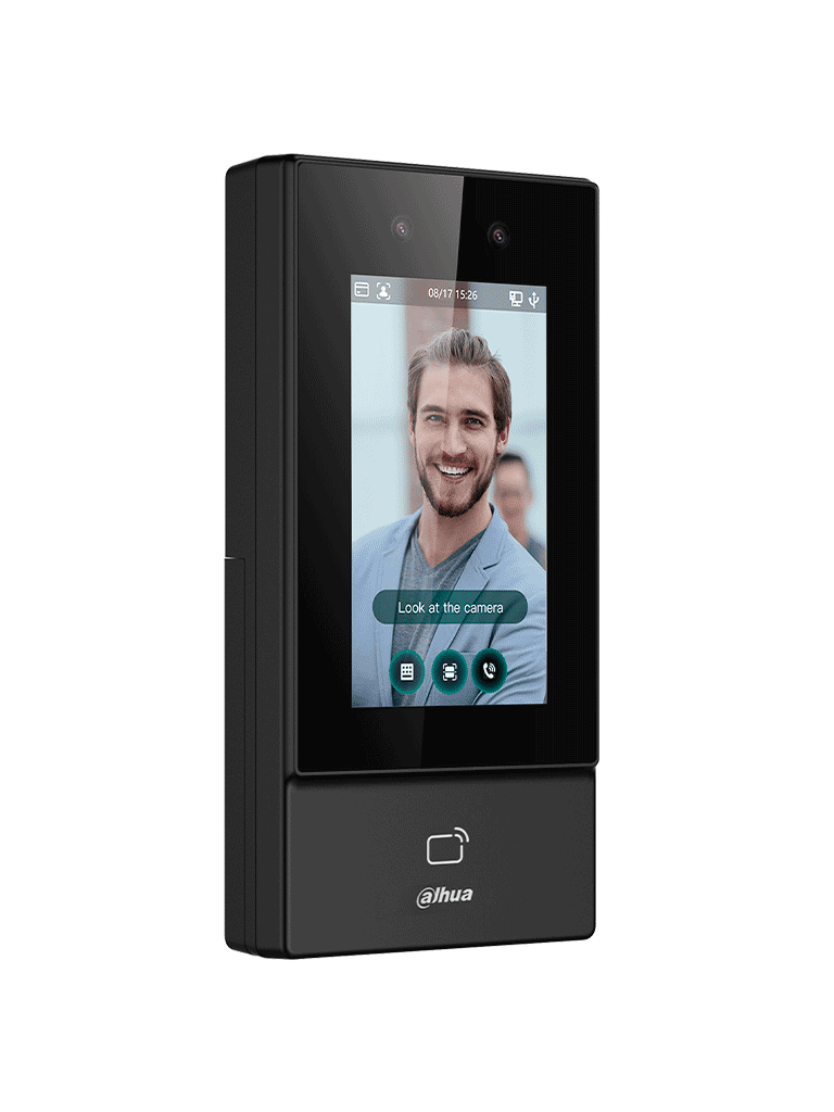 DAHUA ASI6213S-D - Control de Acceso para Exterior con Reconocimiento Facial, pantalla táctil de 4.3", soporta 6000 usuarios, rostros y contraseñas, 10,000 tarjetas ID 125 KHz, 50 administradores, 300,000 registros. Comunicación TCP/IP, IP65. - Image 3