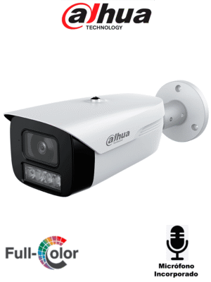 DAHUA d - Cámara Bullet Full Color 5 MP/ Lente de 3.6 mm y Micrófono Integrado/ Visión Nocturna Hasta 50 mts/ WDR Real de 120 dB y Color 24 Horas/ IP67/ Tecnología Starlight