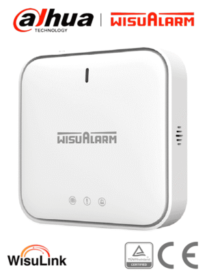 DAHUA WISUALARM DHI-HY-GW01A - Gateway Inalámbrico con comunicación dual Ethernet y WiFi, Cuenta con 4 indicadores LED, Centraliza hasta 24 dispositivos Wisulink para monitoreo a través de la nube,