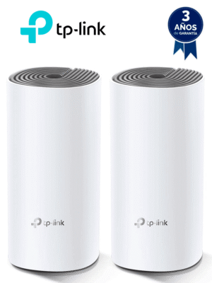TP-LINK DECOE4 (2-Pack) - Kit de router inalámbrico mesh Deco E4 para hogar de doble banda AC 1200 con 2 puertos 10/100 Mbps y compatible con Alexa. (2 piezas)