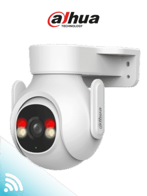 DAHUA DH-P3B-PV- Cámara IP PT WiFi de 3 Megapíxeles con audio bidireccional (micrófono y altavoz), sirena de 110 dB, WiFi 6, detección de personas y vehículos, IP65 y ranura MicroSD.