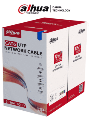 DAHUA PFM920I-6UN-C - Bobina de Cable UTP Cat 6 100% Cobre/ Color Azul/ Uso Interior/ 305 Metros/ Ideal para Redes y Video/ Certificado CPR Eca/ Estandares: Q/DXJ 067-2019,EN50575-2014/ Cumple con: IEC 60332-1-2/