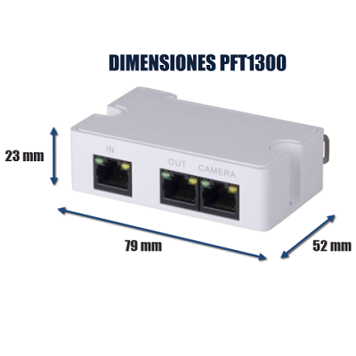 DAHUA PFT1300 - Extensor PoE & PoE plus pasivo / 2 Puertos / Conexión en cascada hasta 300 Mts / 2 Puertos Fast Ethernet - Image 2