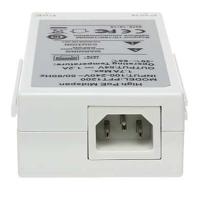 DAHUA PFT1200 - Inyector Hi-Poe Midspan Gigabit/ Soporta PoE/PoE+/ Soporta Hi-PoE 60 Watts para PTZ/ Indicadores Led de Status/ Funciona con Extensor: PFT1300 para conexión en Cascada/ Instalación en Pared/ - Image 4