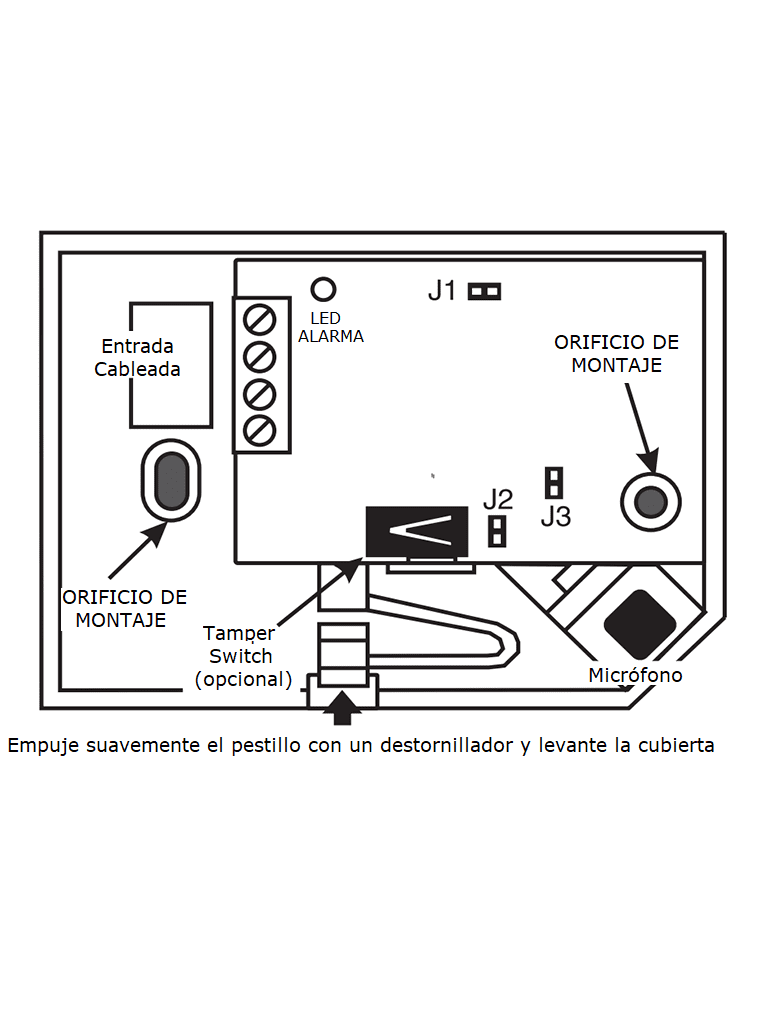 DSC AC100 - Detectores de Rotura de Cristal acústico omnidireccional cableado - Image 5