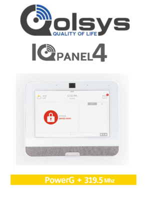 QOLSYS IQP4004 - Sistema de Alarma IQPanel4 Autocontenido , con Pantalla Tactil de 7", Power G 915 Mhz + Qolsys S-Line 319.5 Mhz. Con 4 Bocinas integradas (4W). Para la plataforma Alarm.com