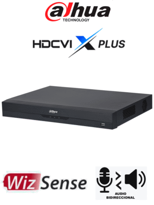 DAHUA DH-XVR5216A-4KL-I3/T - DVR de 16 Canales 4K WizSense/ HDCVI X PLUS/ Audio Bidireccional en 16 Ch/ H.265+/ 2 Bahías de DD/ 16 Ch HDCVI + 16 IP o Hasta 32 IP/ 2 Ch de Reconoc. Facial/ SDM Plus/ Prot. Perimetral/ E&S de Alarmas/ IoT/ POS/ Dolink Care