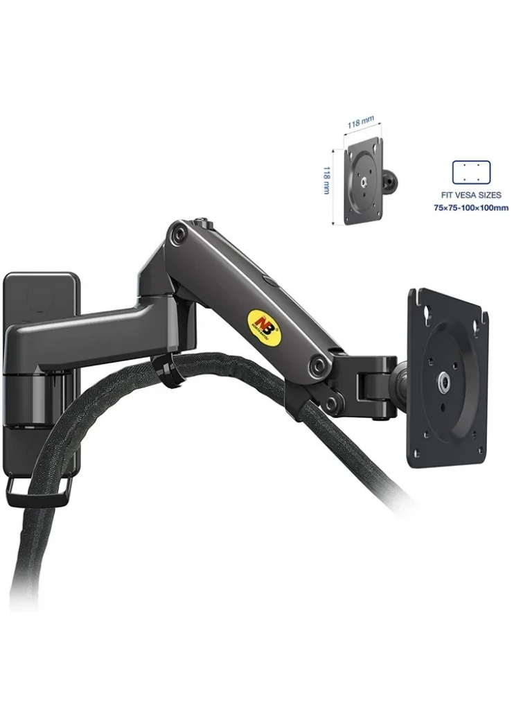 TCE F150 - Soporte de Pared para Pantallas de 17 a 35" , Carga Máxima 12 Kg , VESA 75x75mm / 100x100mm , Ajuste Inclinación y Rotación - Image 6