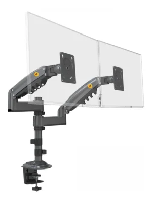 TCE H180 - Soporte de Escritorio Articulado para 2 monitores de 13 a 27" , Carga Máxima 9kg por brazo , VESA 75x75mm / 100x100mm , Ajuste de Inclinación y Rotación