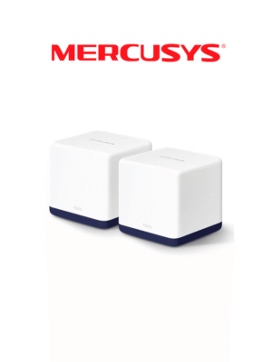 MERCUSYS HALO H50G(2-PACK) - Sistema Wi-Fi Mesh AC1900 para todo el hogar con red unificada, roaming continuo, cobertura completa, doble banda Wi-Fi de 1.9 Gbps, control sencillo mediante aplicación y puertos Gigabit completos.