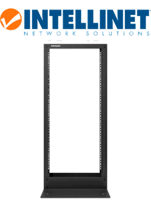 INTELLINET - 715966 - Rack de dos postes, 19" / 22U, Presentación Flatpack (Desarmado), 19", Negro
