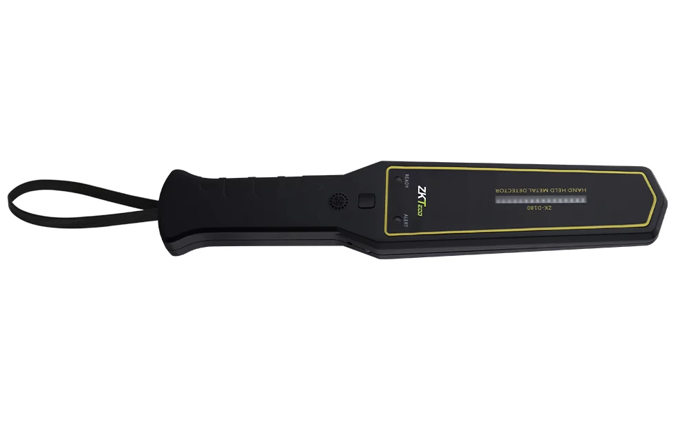 ZKTECO D180 - Detector de metales portátil con alta sensibilidad, indicador visual y alarmas sonora y de vibración. Su batería recargable de 9VDC proporciona hasta 40 horas de uso continuo, ideal para aplicaciones de seguridad eficientes y prolongadas. - Image 5