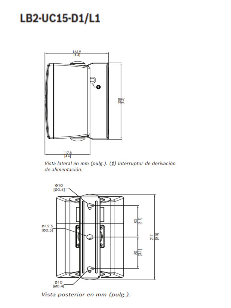 BOSCH M_LB2UC15D1 - Altavoz Premium 15W / Carcasa ABS / Negro / 8ohms 70V y 100V / - Image 3