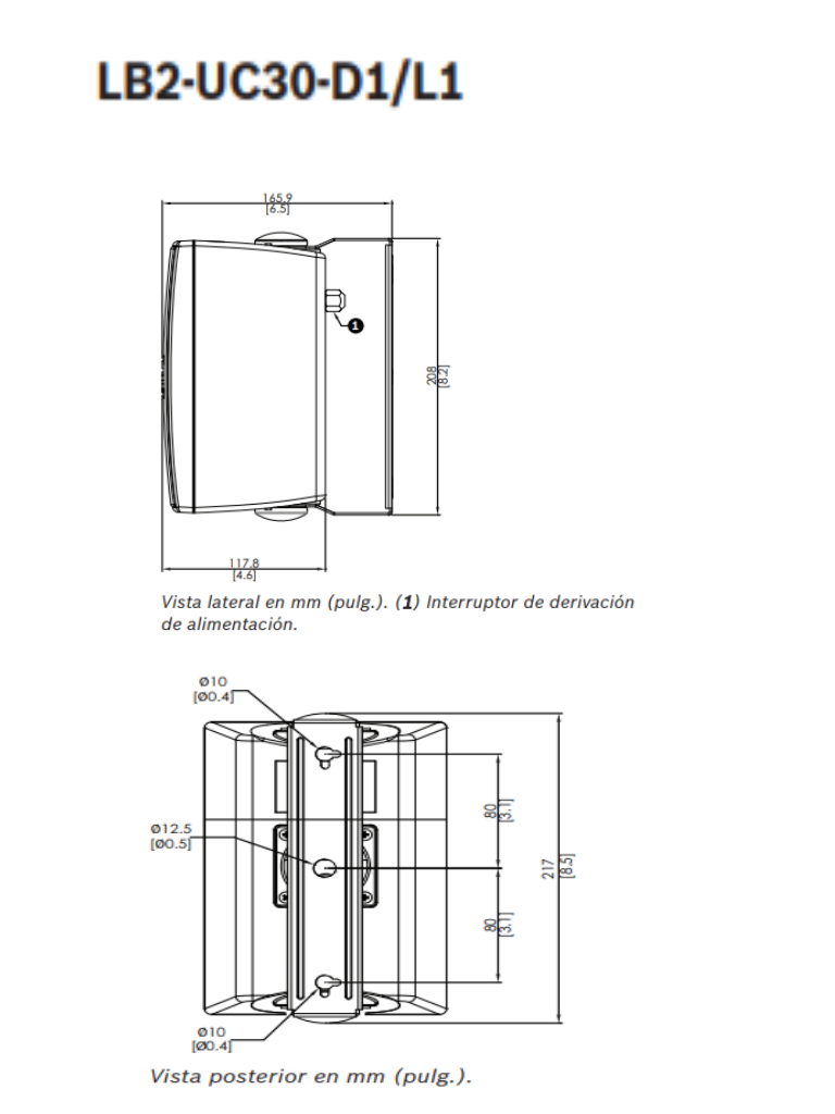 BOSCH M_LB2UC30L1 - Altavoz Premium 30W / Carcasa ABS / Blanco / 8ohms 70V y 100V / - Image 3
