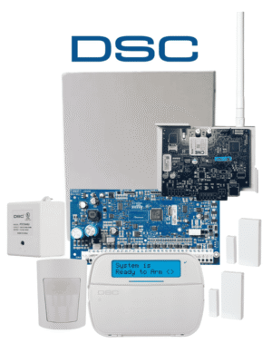 DSC NEO-RF-LCD-IPLTE-SB Paquete NEO 32 Zonas /Comunicador Dual TL280LE/Panel HS2032/Teclado RF LCD HS2LCDRF9N/2 Contactos PG9303/1 PIR Inalámbrico PGP9914/Transformador/Gabinete GMX003. Sin Batería
