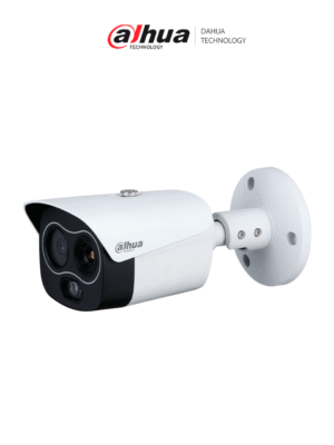 DAHUA DHI-TPC-BF1241-B7F8-DW-S8 Mini cámara tipo bala IP térmica de 4MP/ con IA: detección de calor, clasificación de personas/vehículos/ detección de humo/ Fusión de imagen dual, PoE, IP67,/ rango de medición de –20°C a +550°C /