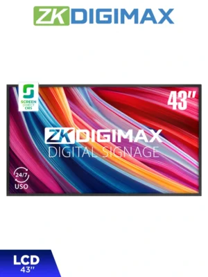 ZKDIGIMAX DG03A1W43 – Pantalla LCD Profesional 43, resolución 4K UHD, Android 11, 500 nits, Reproducción Inalámbrico, Uso 24/7 y Conexión WiFi y/o Ethernet.