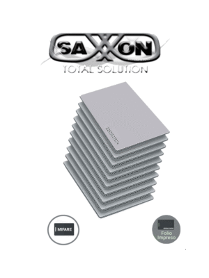 SAXMIFARE - Paquete de 10 Tarjetas de Proximidad Mifare 13.56 Mhz Para Control de Acceso / PVC / Imprimible / 1 KByte / 0.88 mm de Grosor / Folio Impreso